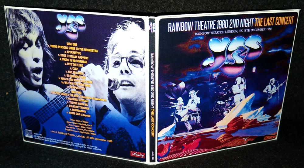 Yes London 1980 Gate Fold 2CD Package NEW