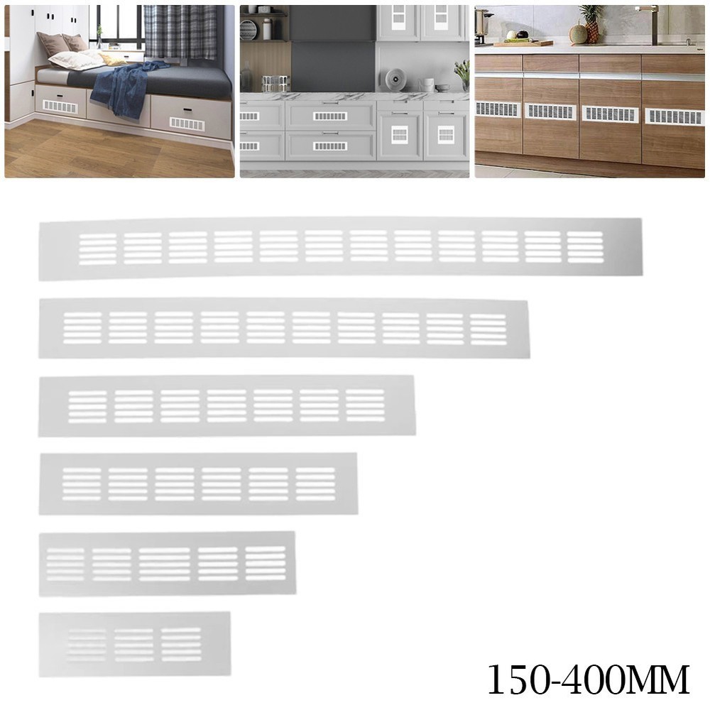 50mm Aluminium Rectangular Cabinet Wardrobe Air Vent Grille Ventilation-Cover