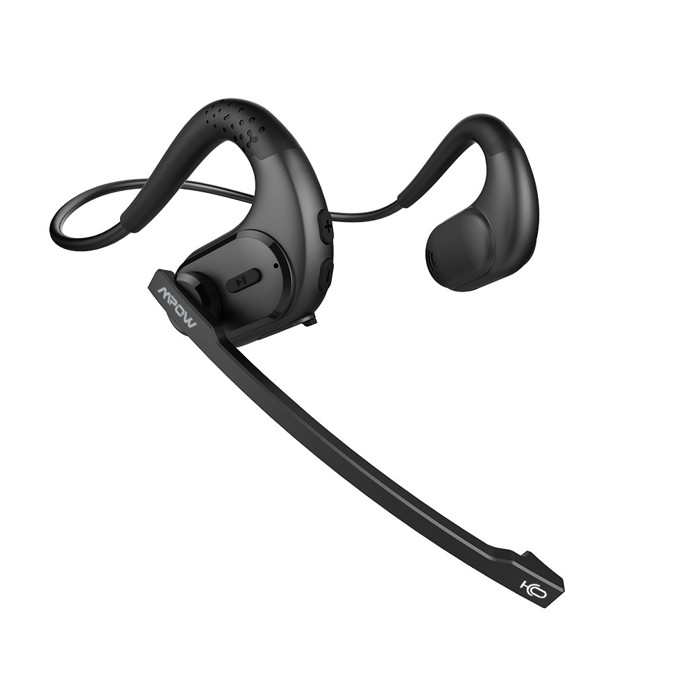Mpow Bluetooth Headset Open Ear Headphones with Removable Noise Cancelling Mic