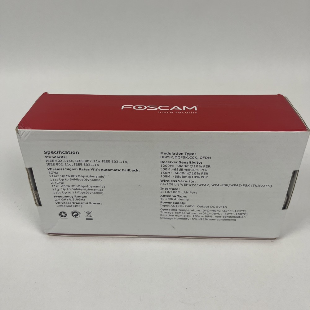 Foscam Wireless Range Extender WD-R1200U Open Box