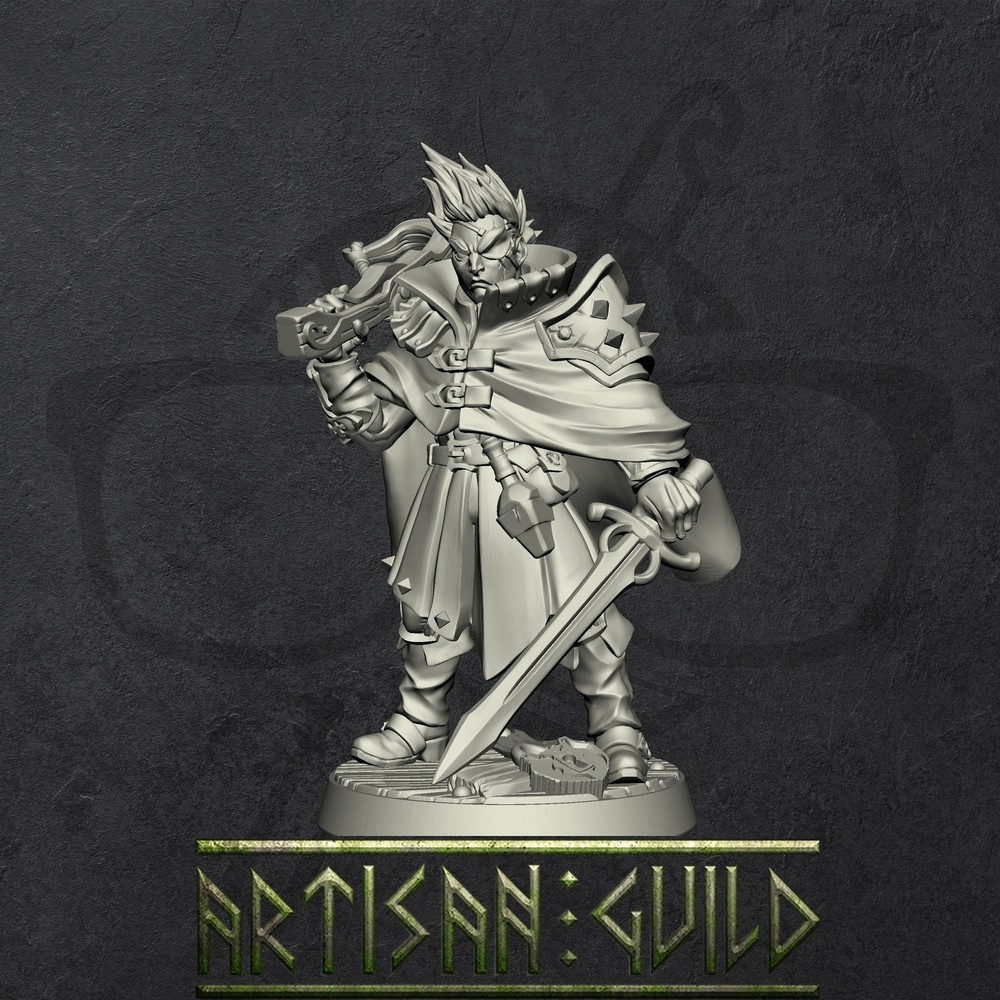 Aaron Blacksparrow | Human Rogue | Hunter | Thieves Guild miniature for Tabletop