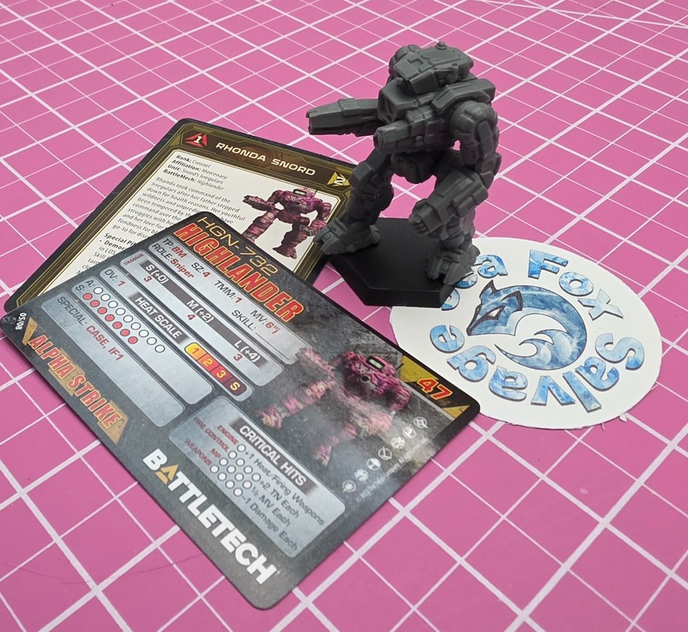 BattleTech Highlander Mech -- Snord's Irregulars Assault Lance + Cards