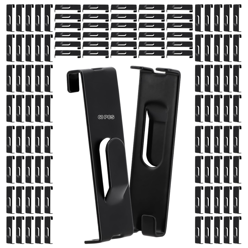 60 Pcs Grid Hooks for Wall, Grid Wall Picture Hooks Gridwall Shelf Accessorie...