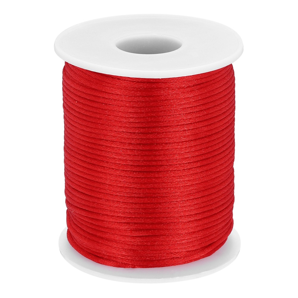 Nylon String Cord 2mm x 55 Yards Thread Twine String Beading Cord,Red