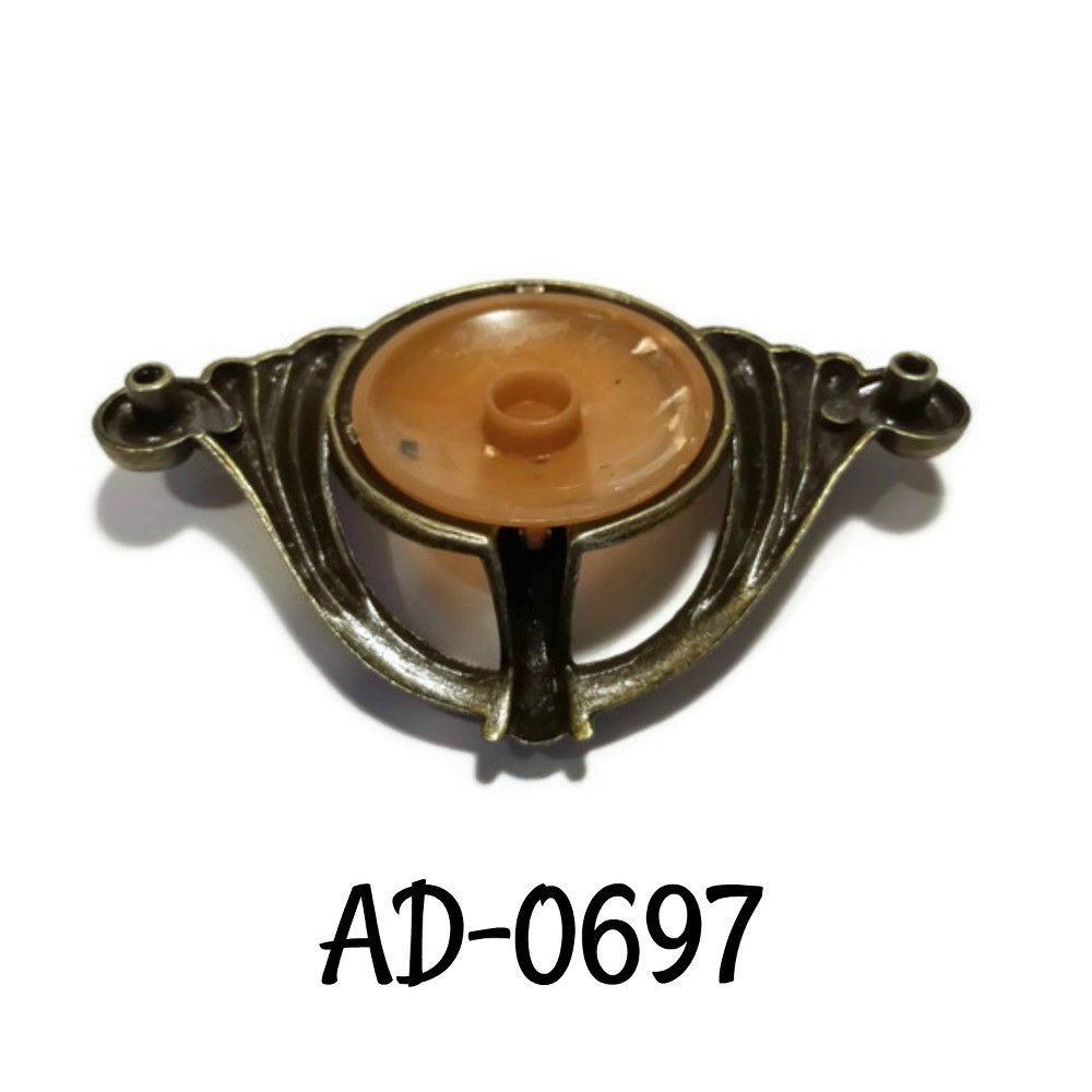 Waterfall Style Drawer Pull bakelite tortoise shell antique brass Vintage Style