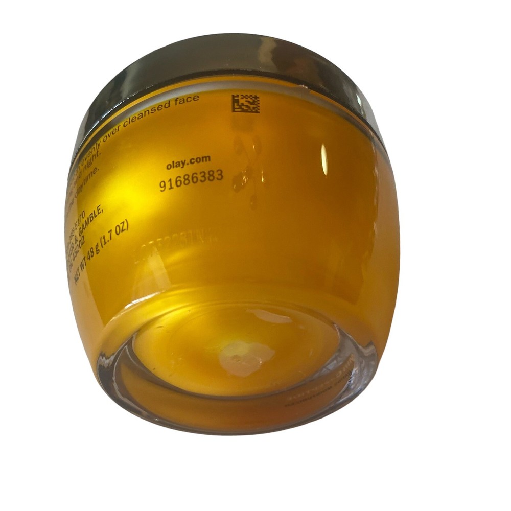 EMPTY OLAY Gold/Silver Jars And Lids.