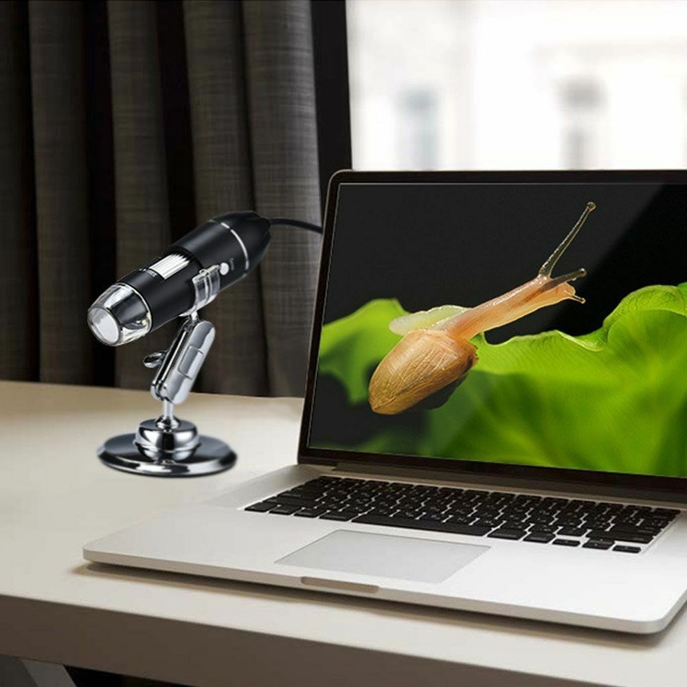 US Professional Digital Microscope 8 LED USB 1000X Magnifier Camera w/ Stand New