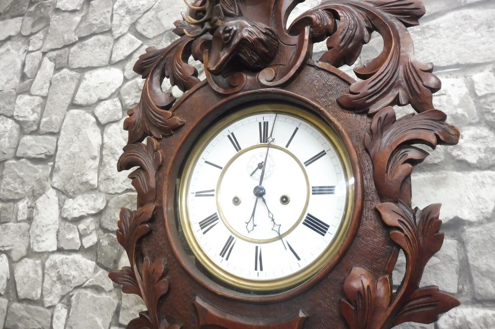 Antique German Wall Clock Black Forest Schwarzwalder Clock Regulator