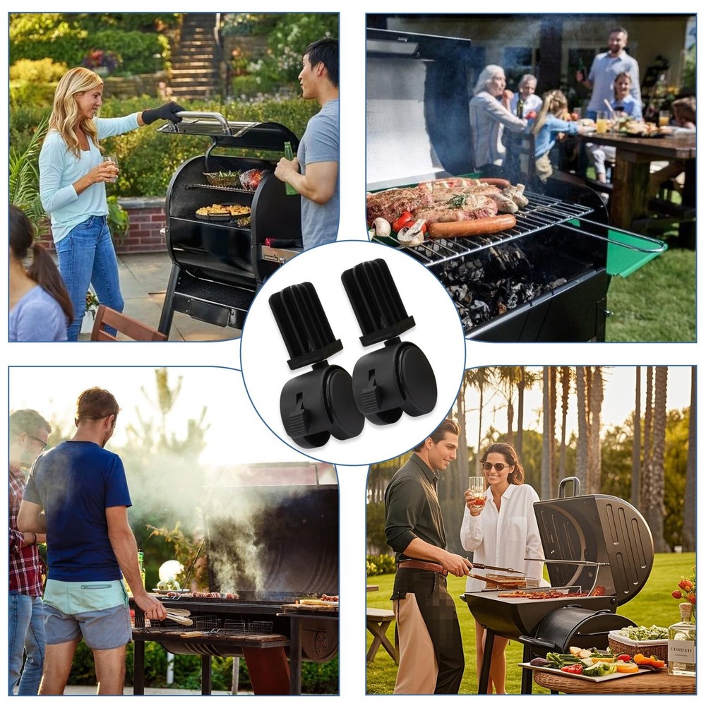 6414 Grill Wheels Replacement Includes Caster Insert Compatible with Weber，Ge...