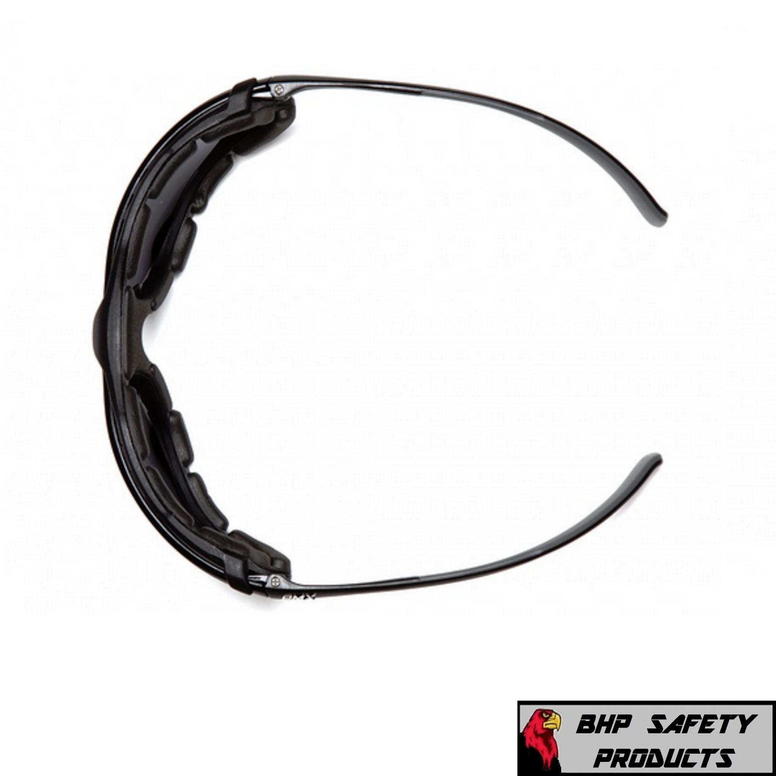 Pyramex Proximity Safety Glasses Foam Padded Black Frame Amber Anti-Fog Lens