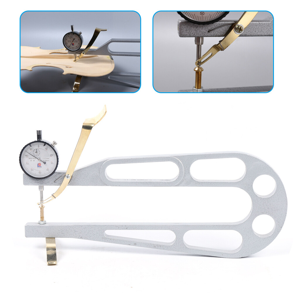 Professional Luthier Violin/Viola/Cello Thickness Measure Tool w/ Dial Indicator