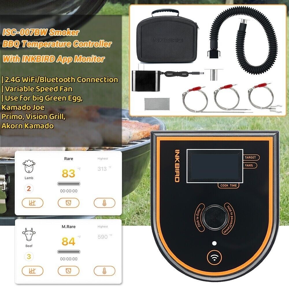 Barbecue Smokers Fan Temperature Controller WiFi Bluetooth BBQ Thermometer Grill