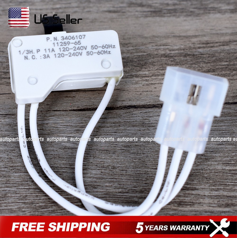 Dryer Door Switch Assembly Replacement for Whirlpool, Kenmore, Maytag 3406107