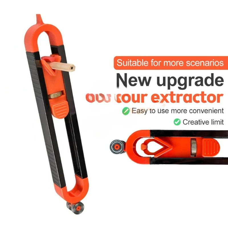 Precise Scribe Tool Profile Scribing Ruler Contour Gauge with Lock Woodworking