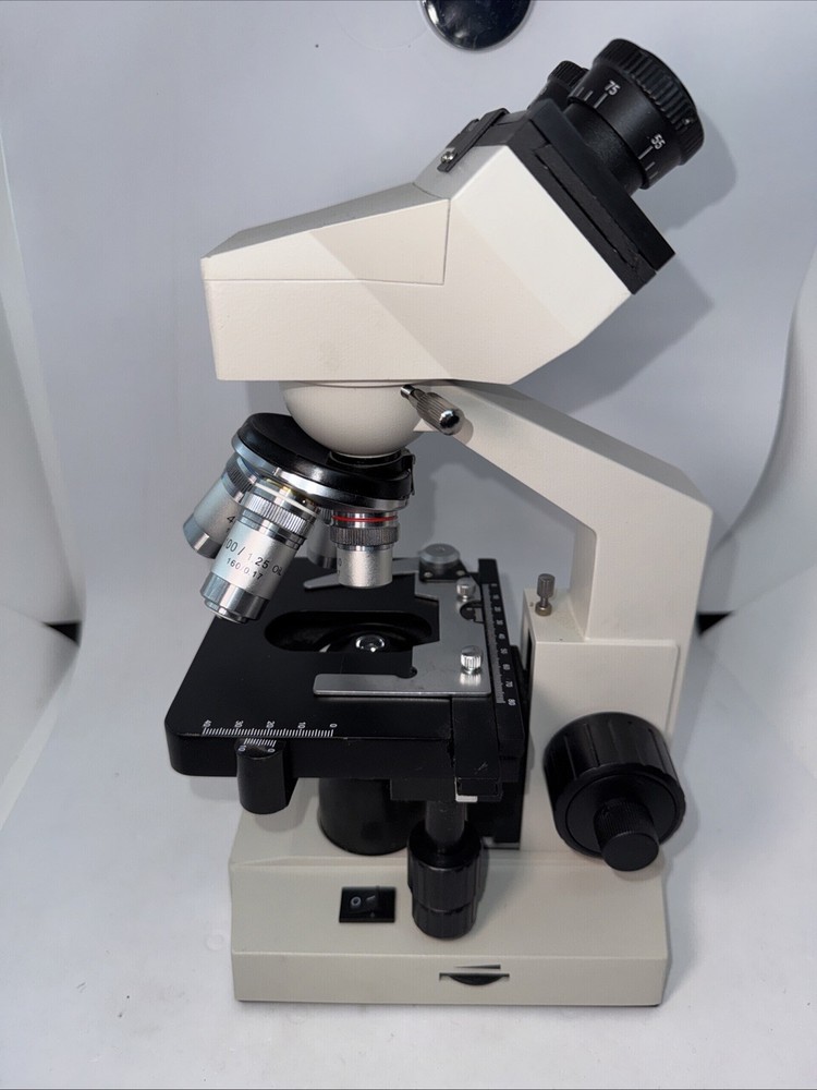 OMAX M82E Series Lab LED Binocular Compound Microscope 40X-2000X (No Cord)tested