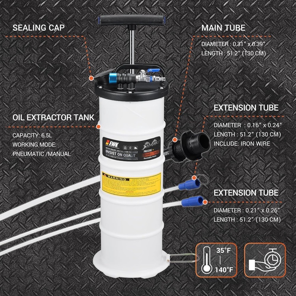 Oil Extractor Pump with Smart Seal Cap - Clean & Efficient 1.8L/min