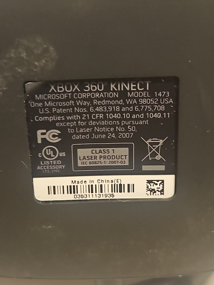 Microsoft 1473 Xbox 360 Kinect Sensor Bar w/ Cable - Black