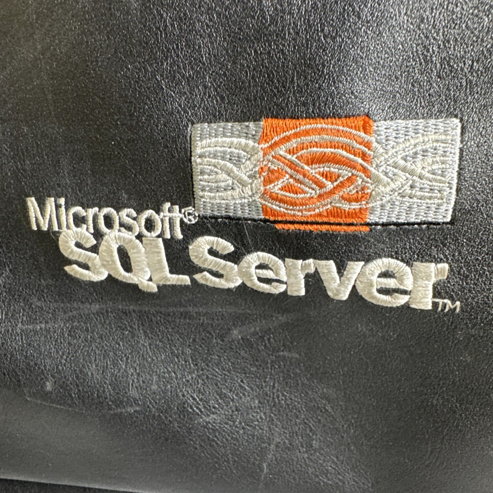 microsoft tote carry on sql server as shown very rare htf leather