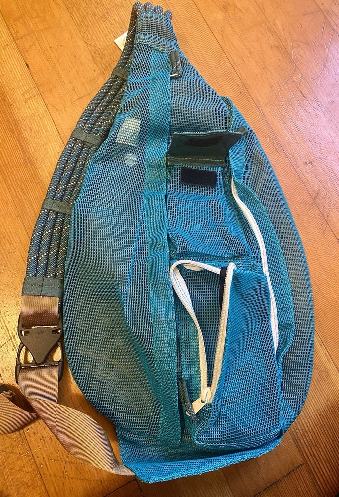 KAVU Beach Rope Bag Mesh Cool Aqua