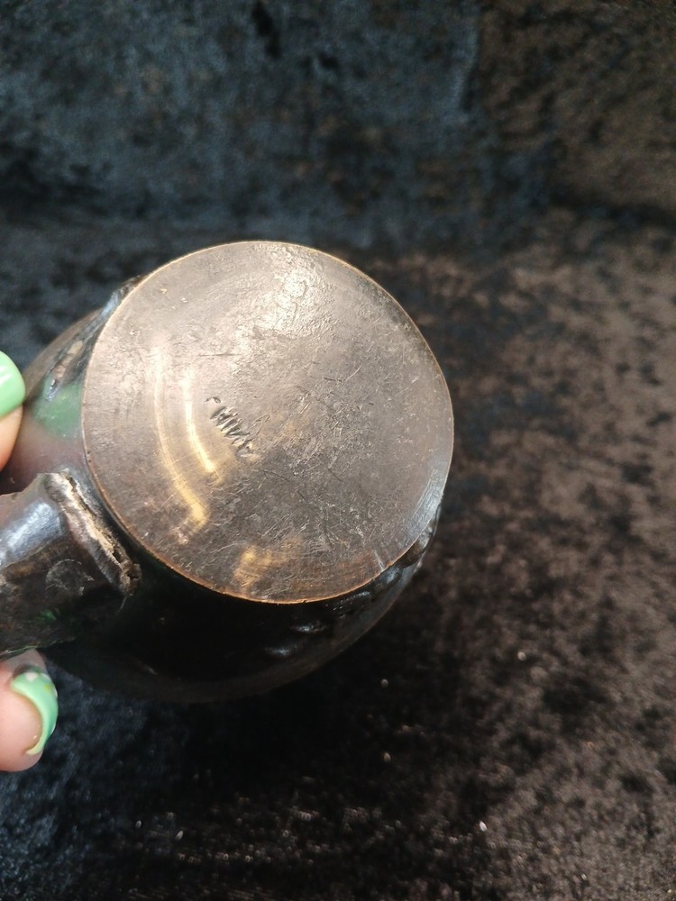 Incense Burner Brass With Stone Handle