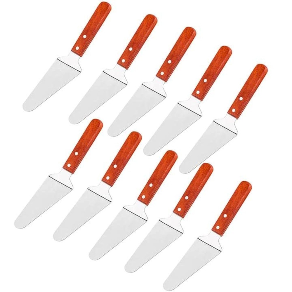 10x Pie Server Cake Holder Transfer Triangular Spade Spatula for Pizza Cake B...