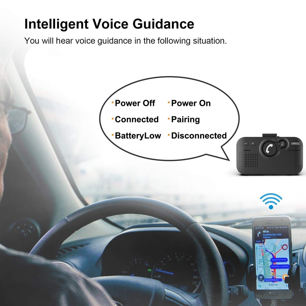 Handsfree Bluetooth Car kit for Cell Phone, Wireless Bluetooth Speaker for ca...
