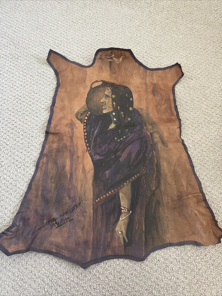 Painting African On Leather