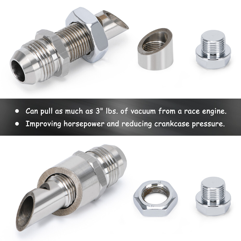Universal E-VAC Scavenger Kit includes T304 Exhaust Vacuum SS E-VAC fitting