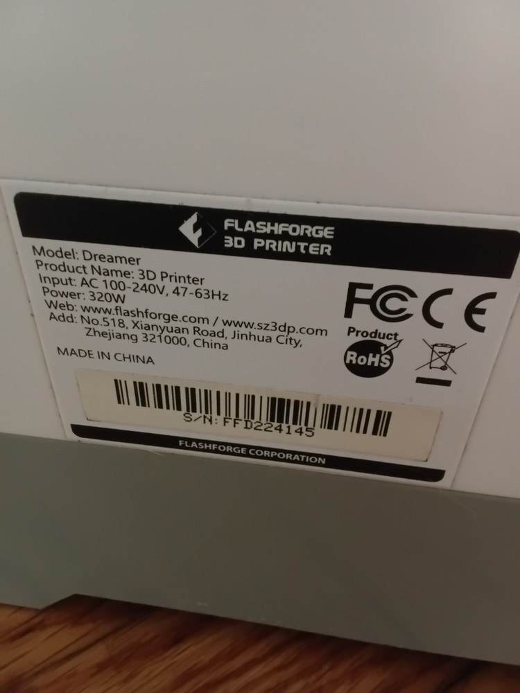 FLASHFORGE DREAMER MODEL WI-FI DUAL EXTRUDER 3D PRINTER