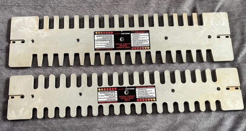 Craftsman Box Joint Template Flush, Rabbet, Tail Pieces, Pin Pieces