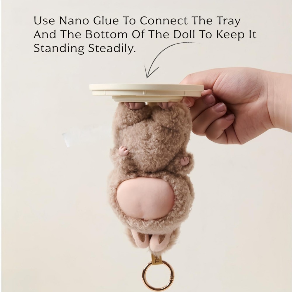 1 Pack Acrylic Display Case with Doll Stand Holder for Blind Box, Clear Stack...