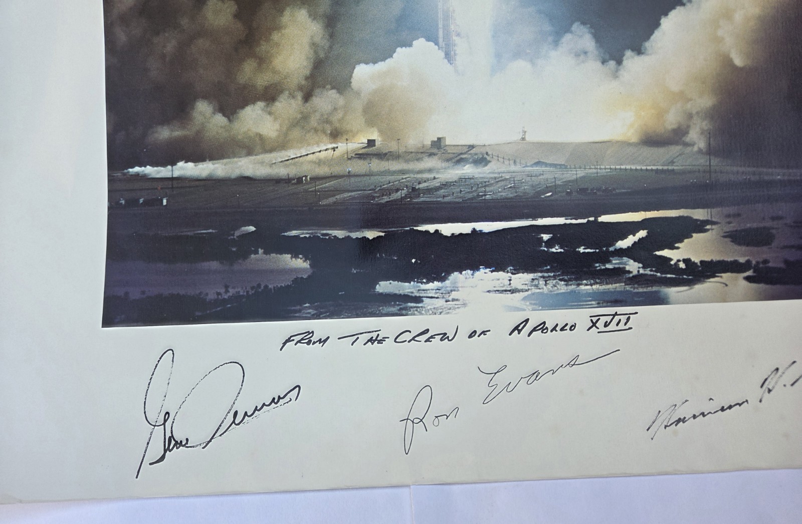 Vintage 1972 NASA Apollo 17 Mission Crew signed Photograph Print Denver Div