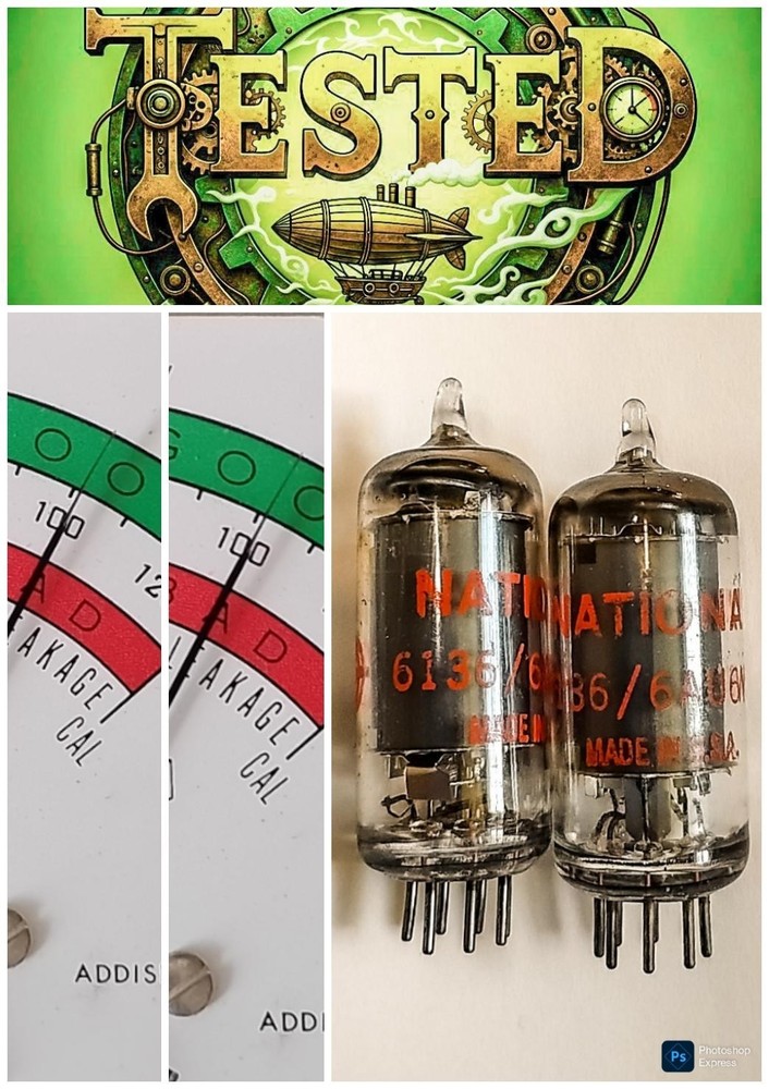 2x National Union 6AU6WB 6136 6AU6 Pentode Matched Pair TESTED NOS 99-100/120