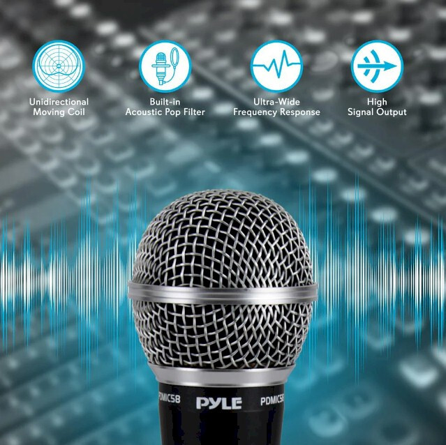 Pyle Pro PDMIC58 Professional Microphone With Cable 1 Year Warranty