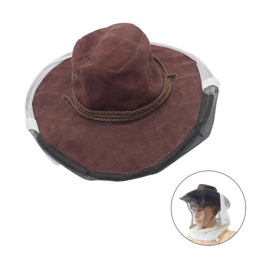Beekeeper Hat Face Protector Beekeeping Cowboy Hat for Gardening Hiking