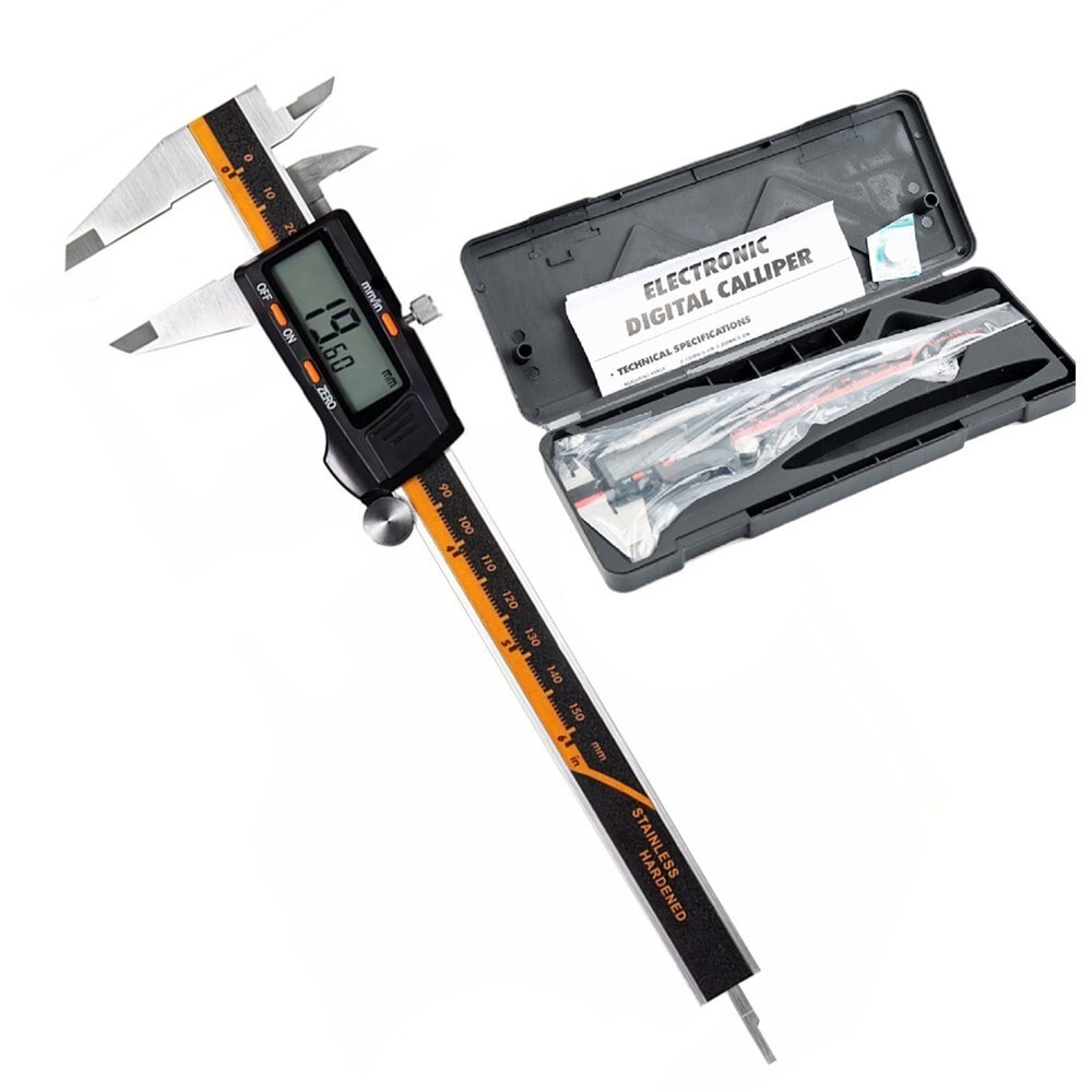 High Precision Stainless Steel Digital Caliper | 150mm + Large LCD Screen