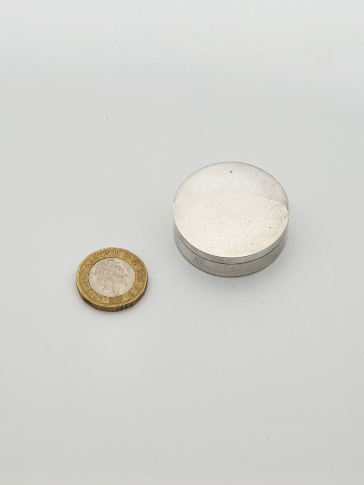 Antique Solid Silver Pill Box 1922 – Gilt Interior Trinket Box Hallmarked