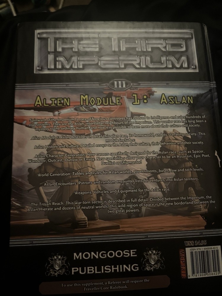 Traveller Alien Module Aslan #1 Hardcover