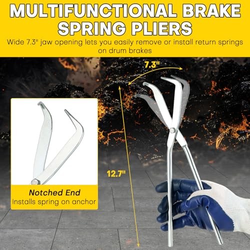 8PCS Drum Brake Tool Kit | Drum Brake Tool, Drum Brake Spring Tool, Universal