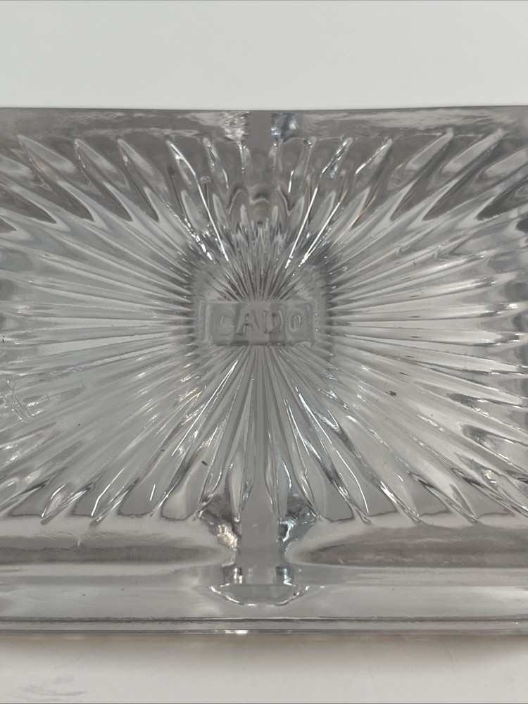 Vintage Heavy Glass Cado Double Salt Cellar