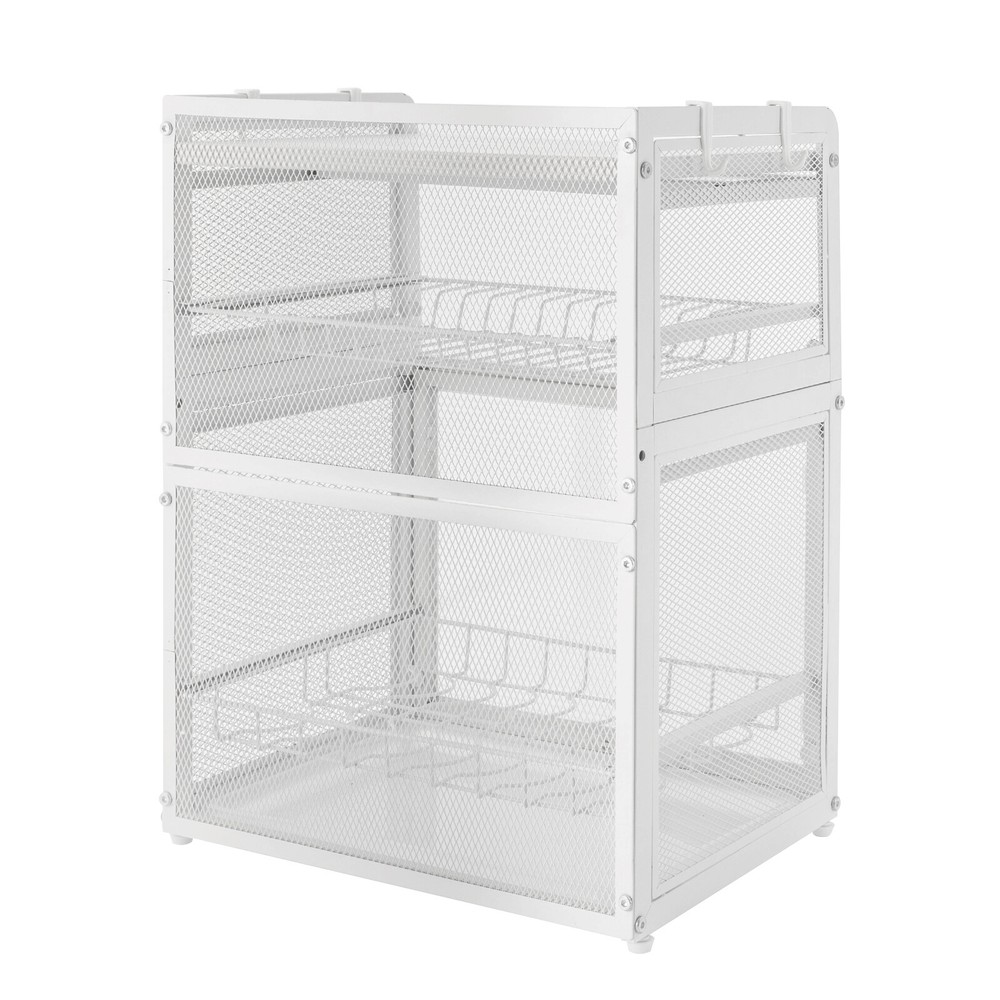 Detachable Drip Tray Storage Box Basket Dish Drying Rack Organized Kitchen