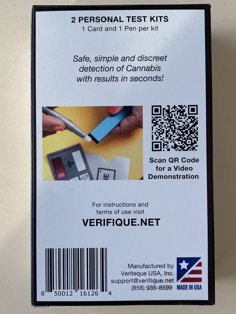 Verifique Cannabis 2-Personal Test Kits for Surface Detection