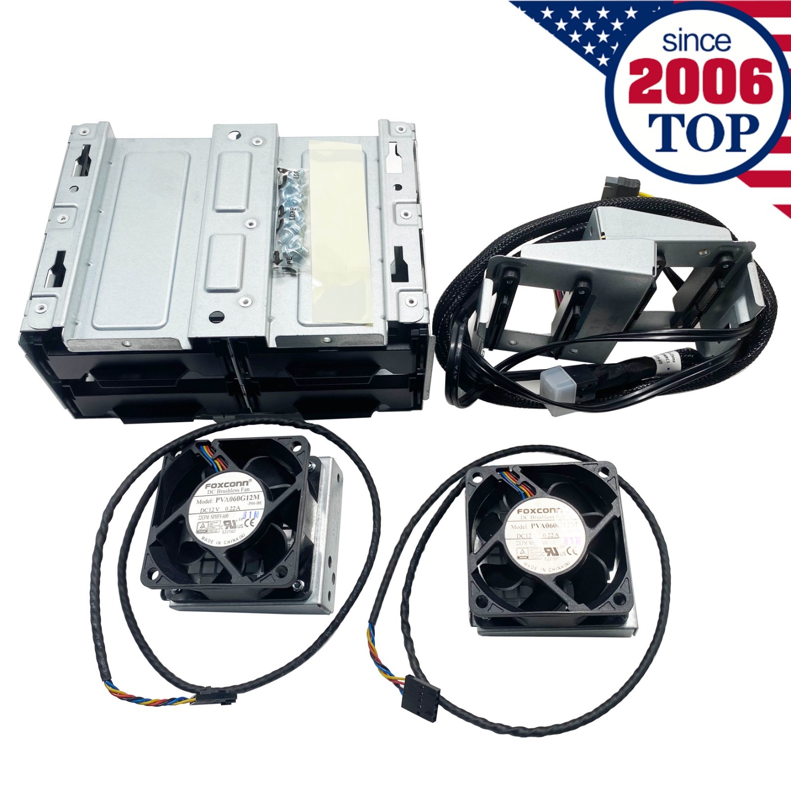 Dell T7910 Hard Drive Upgrade Kit Cage w/ fan SAS Cable 2.5" Tray Caddy