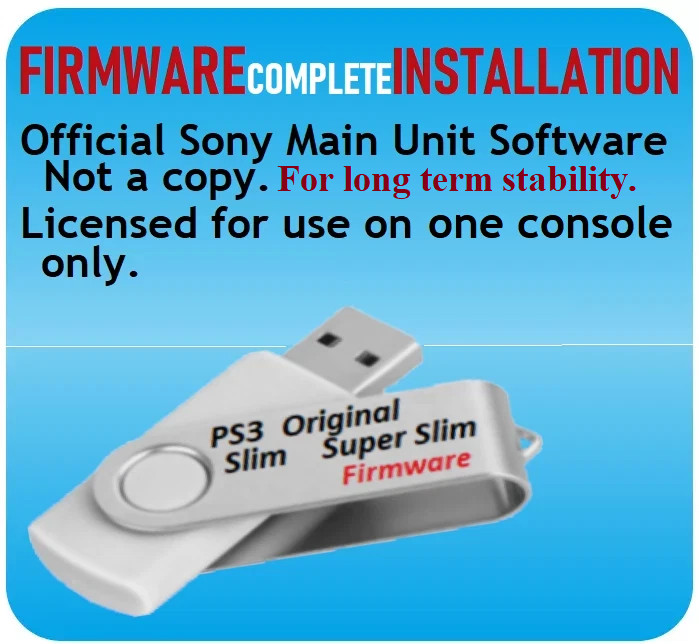 PS3 Official Sony Firmware System Software for Hard Drive Replacement or Upgrade