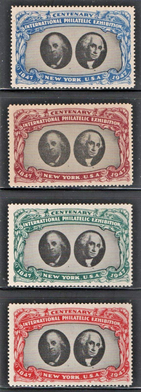 1947 Centenary International Philatelic Exhibition New York, Complete set of (4)