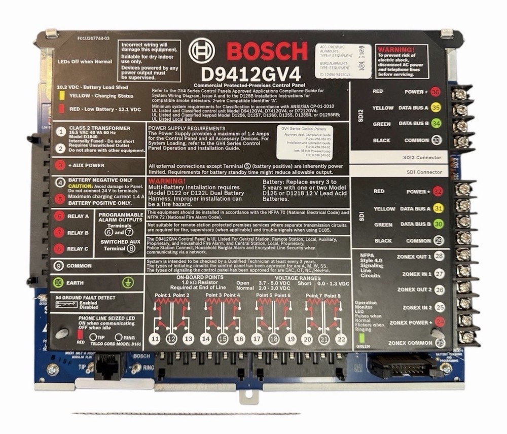 Bosch D9412GV4 Control Panel - New, Open Box