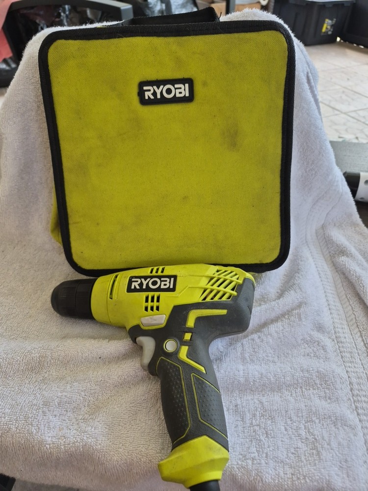 Ryobi D43 3/8" Corded Drill 5.5 Amp Variable Speed w/ Soft Case & Manual