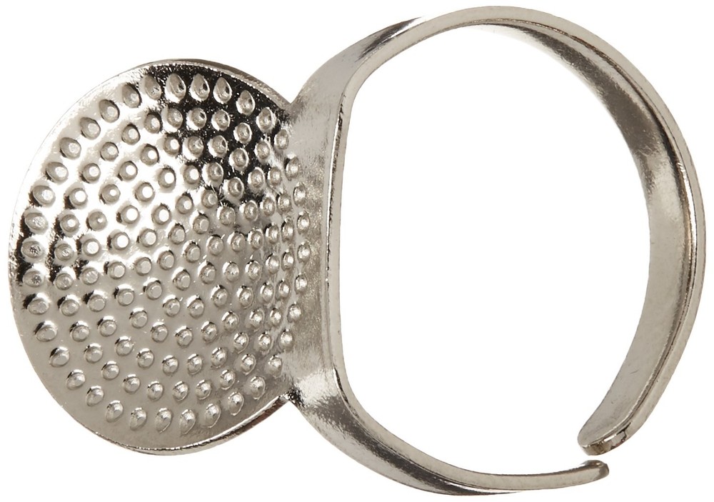 Clover 611 Adjustable Ring Thimble with Plate, #22 #22, White