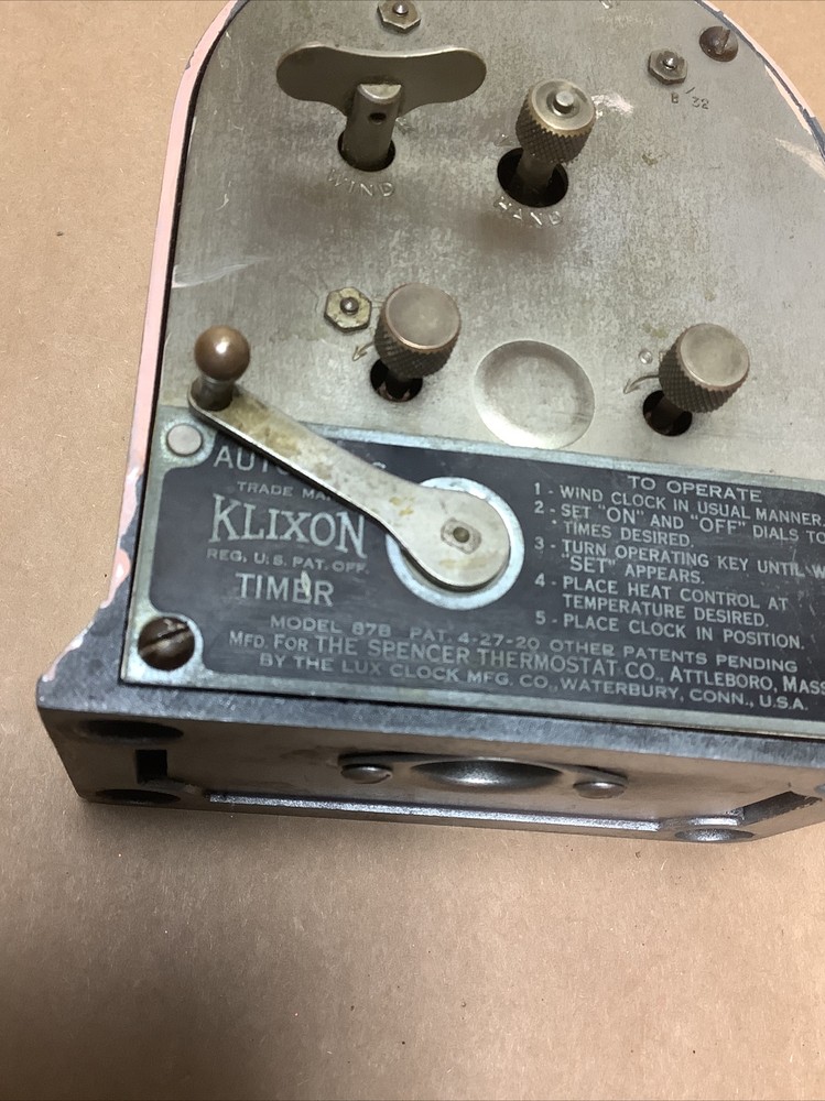 Antique 1920 Klixon Automatic Oven Timer