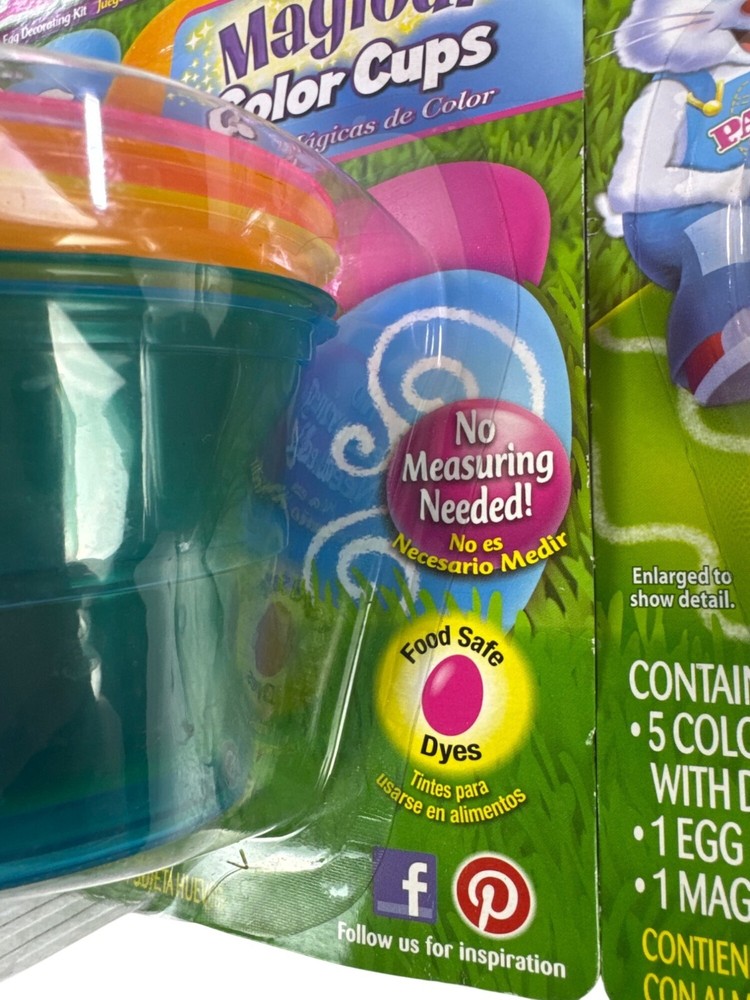 2 PAAS Magical Color Cups Egg Decorating Kit